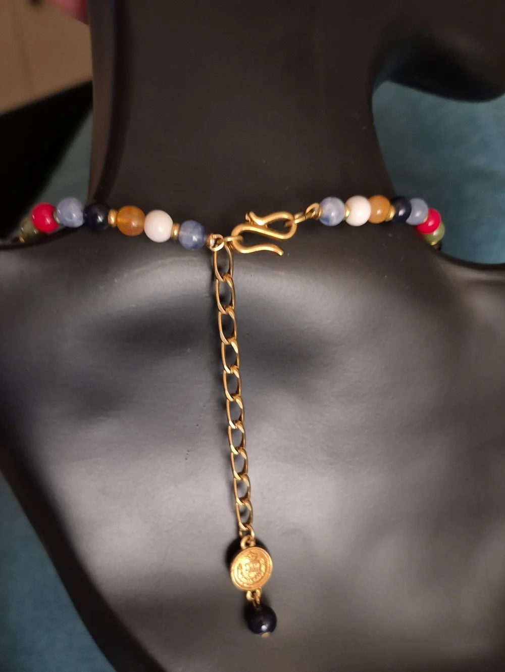 Vintage Liz Claiborne Graduated Beaded Multicolor Blue